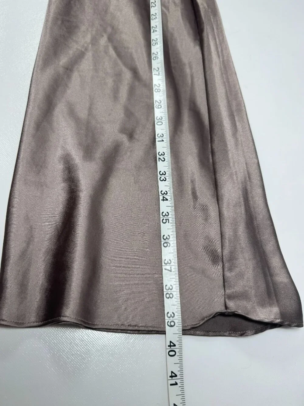 Victoria's Secret Metallic Brown Satin Tank Dress Chemise Nightgown Medium M